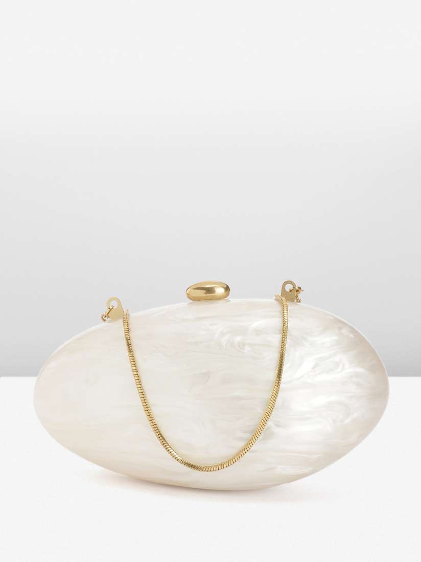 Buy MANGO Pearl Effect Box Clutch Clutches for Women 30212422 Myntra
