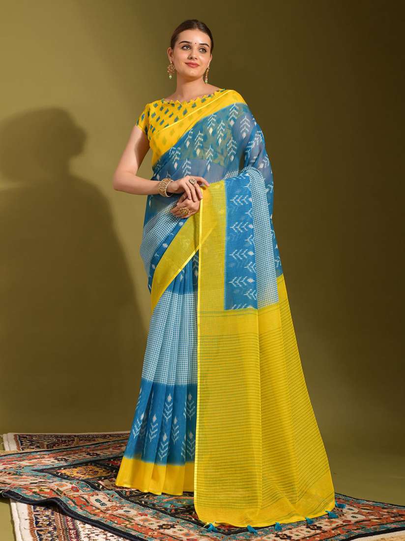 Buy KALINI Ethnic Motifs Pure Linen Saree Sarees for Women 30215035 Myntra