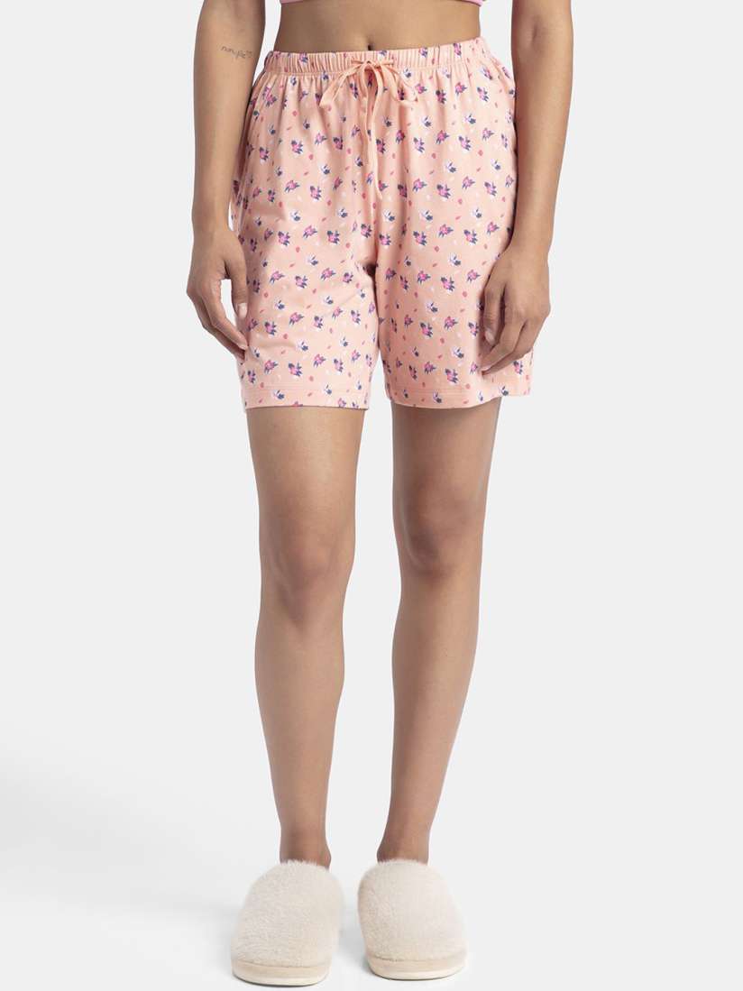 Buy Jockey Printed Super Combed Cotton Relaxed Fit Sleep Shorts RX87 Shorts for Women 30215857 Myntra