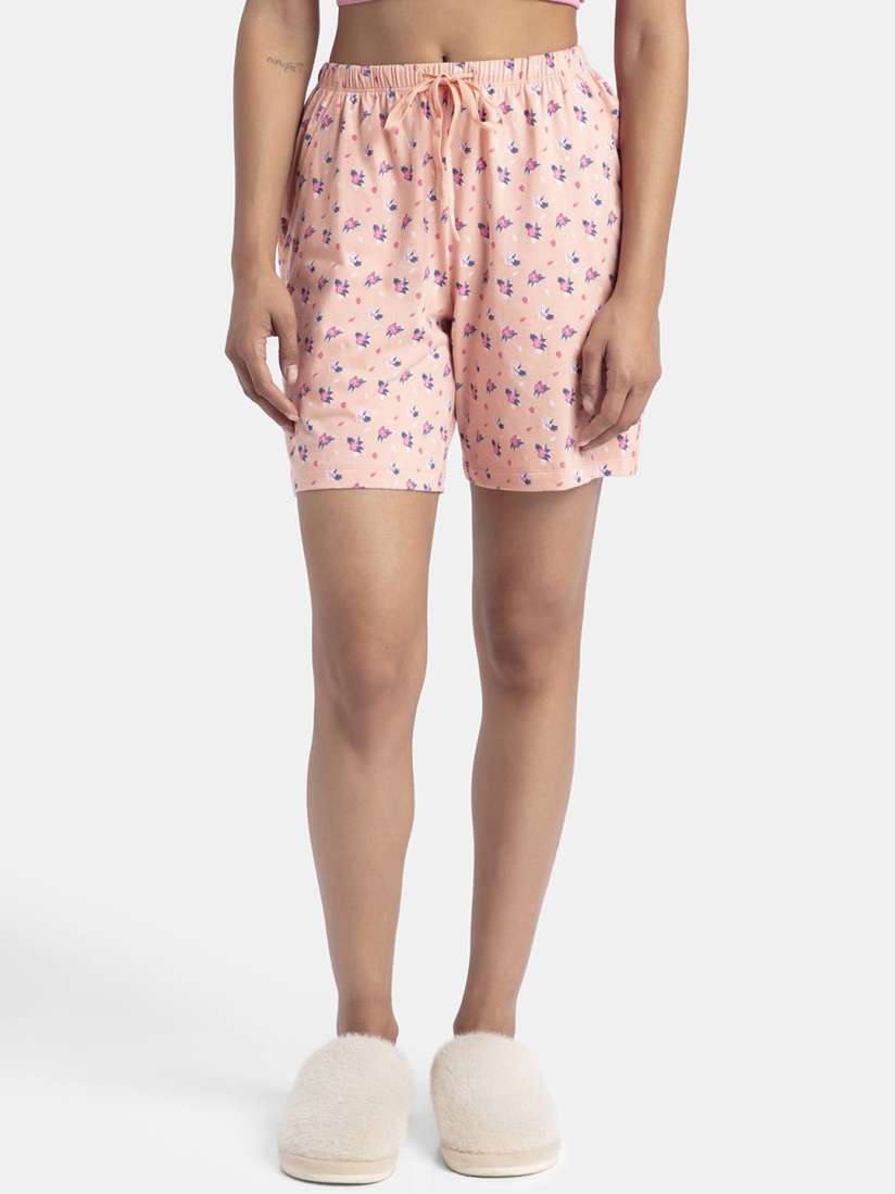 Buy Jockey Printed Super Combed Cotton Relaxed Fit Sleep Shorts RX87 Lounge Shorts for Women 30215860 Myntra