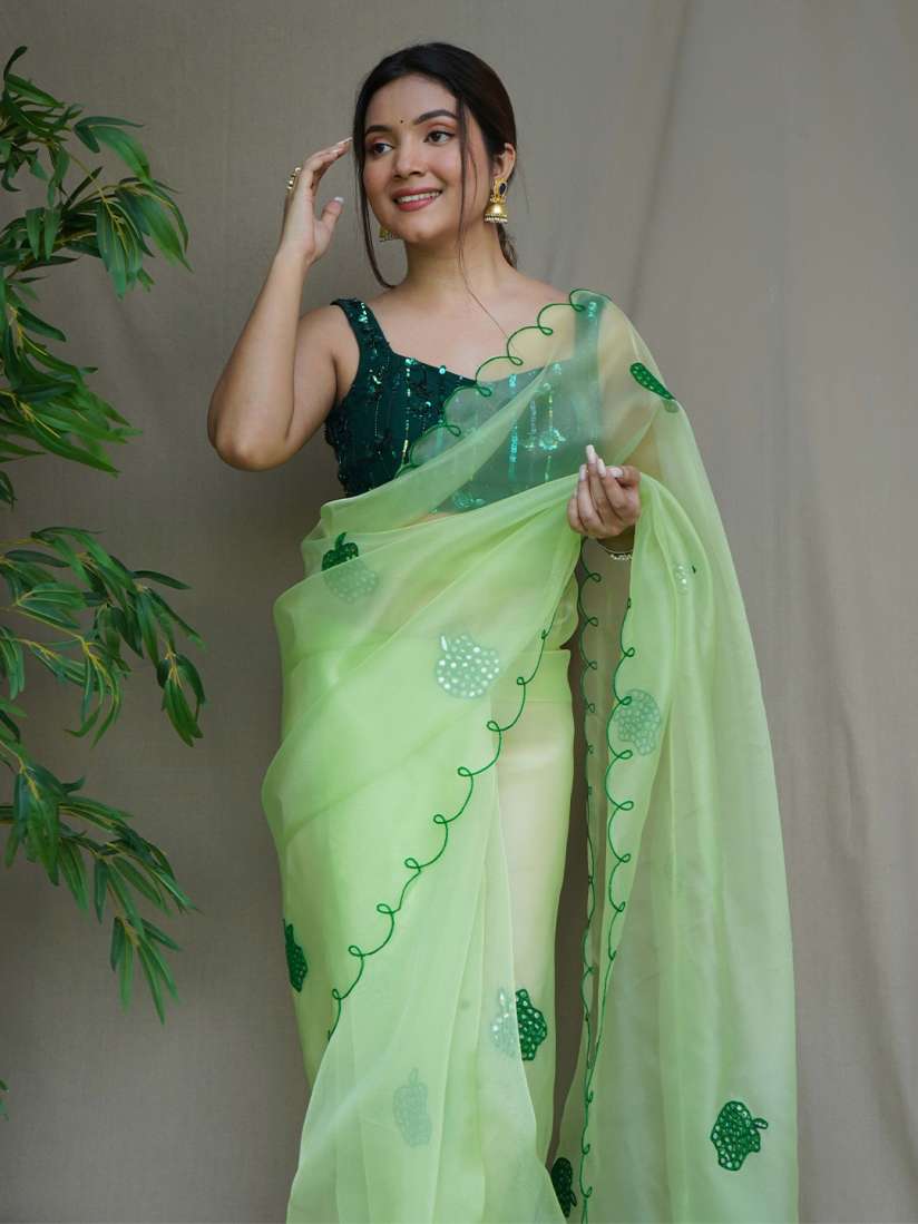 Buy VAMSEE Embroidered Gota Patti Saree Sarees for Women 30216214 Myntra