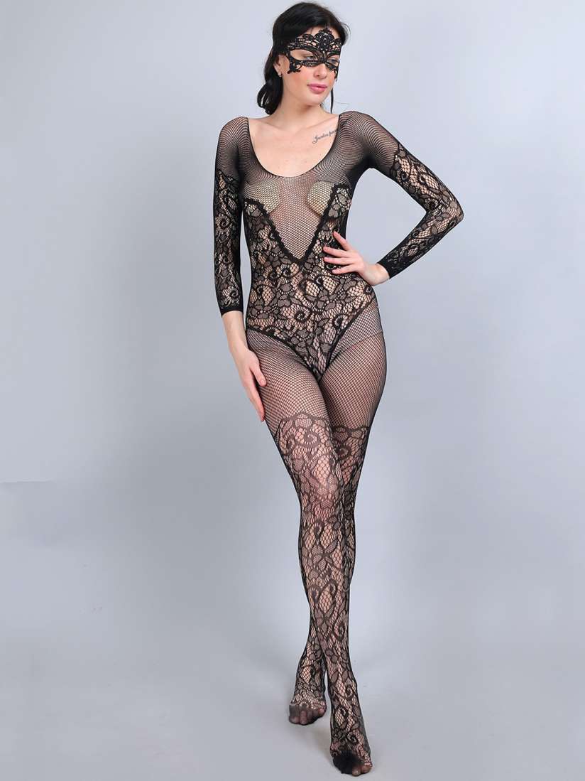 Buy COLOR STYLE Women Self Design Round Neck Semi Sheer Full Body Stockings Baby Doll Baby Dolls for Women 30218494 Myntra