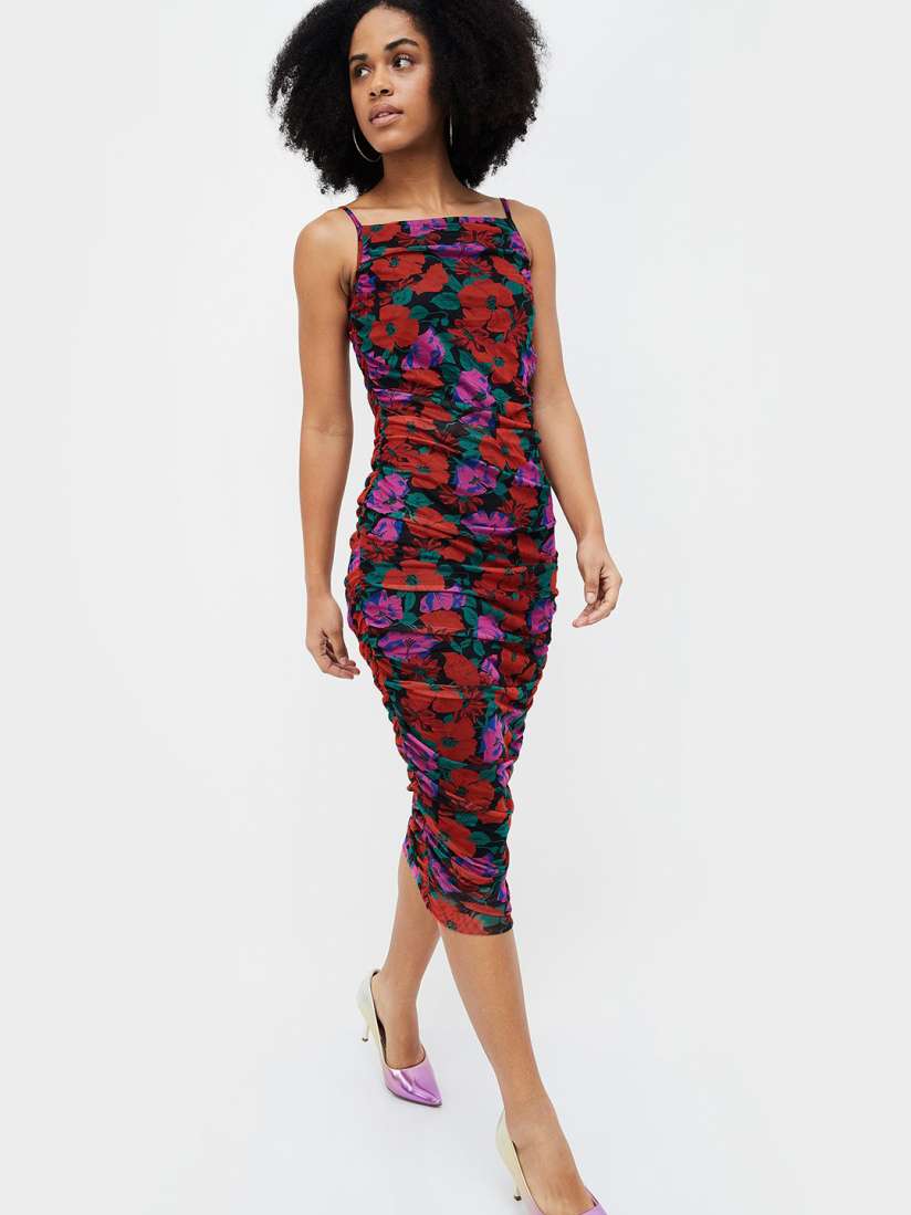 Floral print bodycon dress discount
