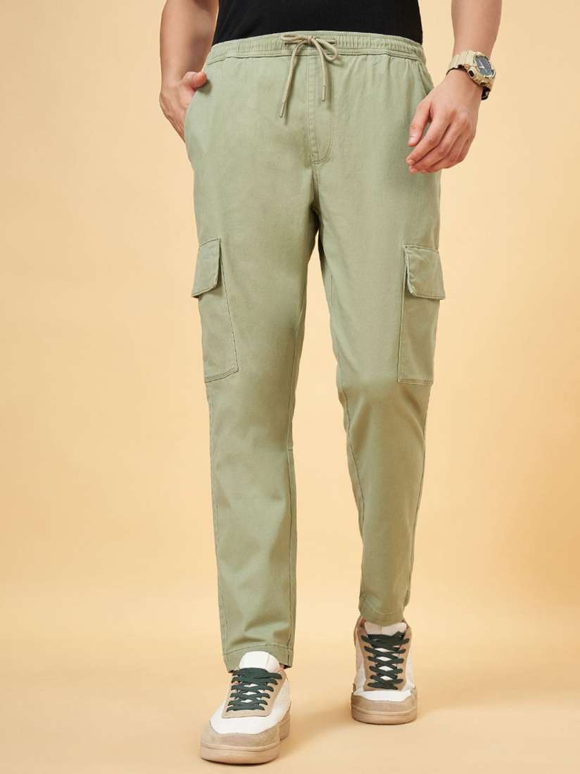 Buy Urban Ranger by pantaloons Men Slim Fit Cotton Cargos Trousers for Men 30221513 Myntra