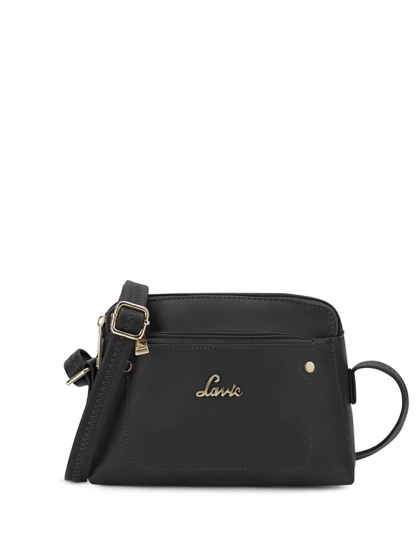 Buy Lavie Colourblocked Woman s Stacy Structured Sling Bag BLACK Handbags for Women 30224617 Myntra