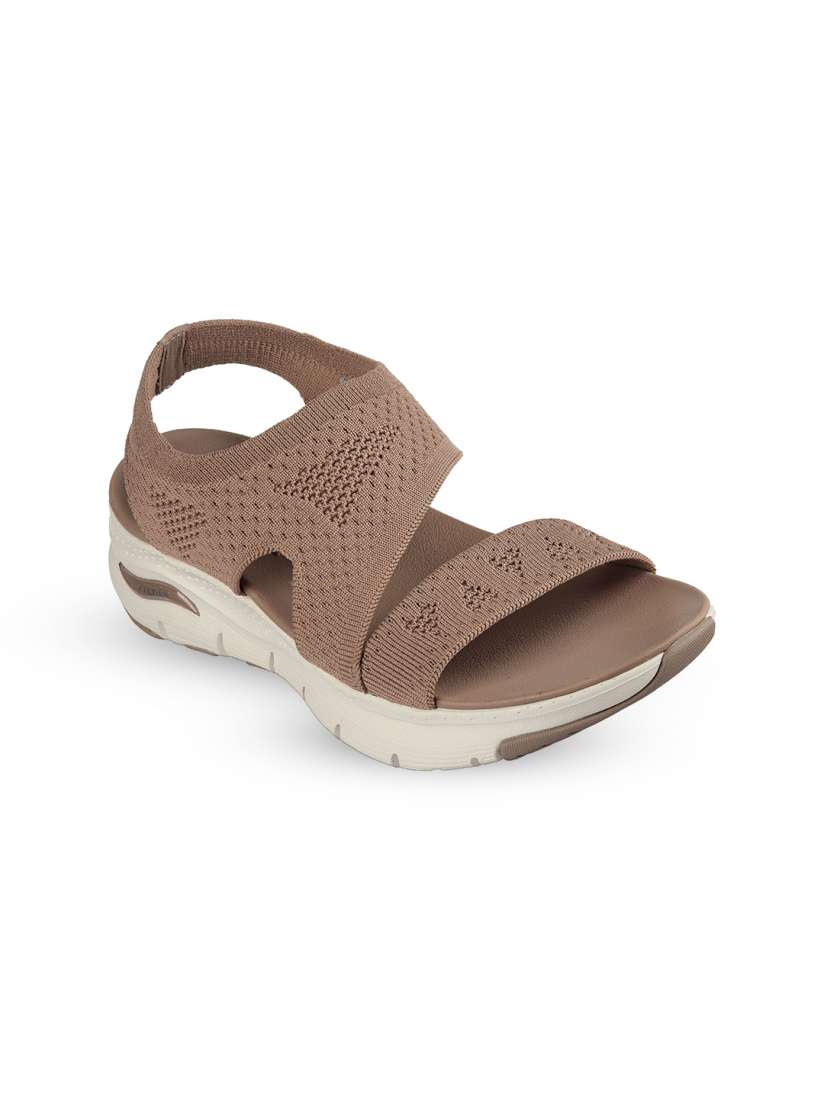 Buy Skechers ARCH FIT BRIGHTEST DAY Women Mocha Open Toe Flats Flats for Women 30228300 Myntra