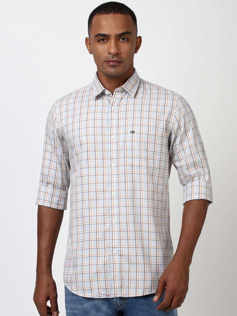 Buy Peter England Casuals Men Checked Cotton Slim Fit Casual Shirt Shirts for Men 30228429 Myntra