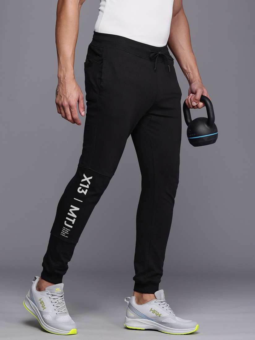 Buy HRX by Hrithik Roshan Men Typography Printed Pure Cotton Sports Track Pants Track Pants for Men 30228653 Myntra