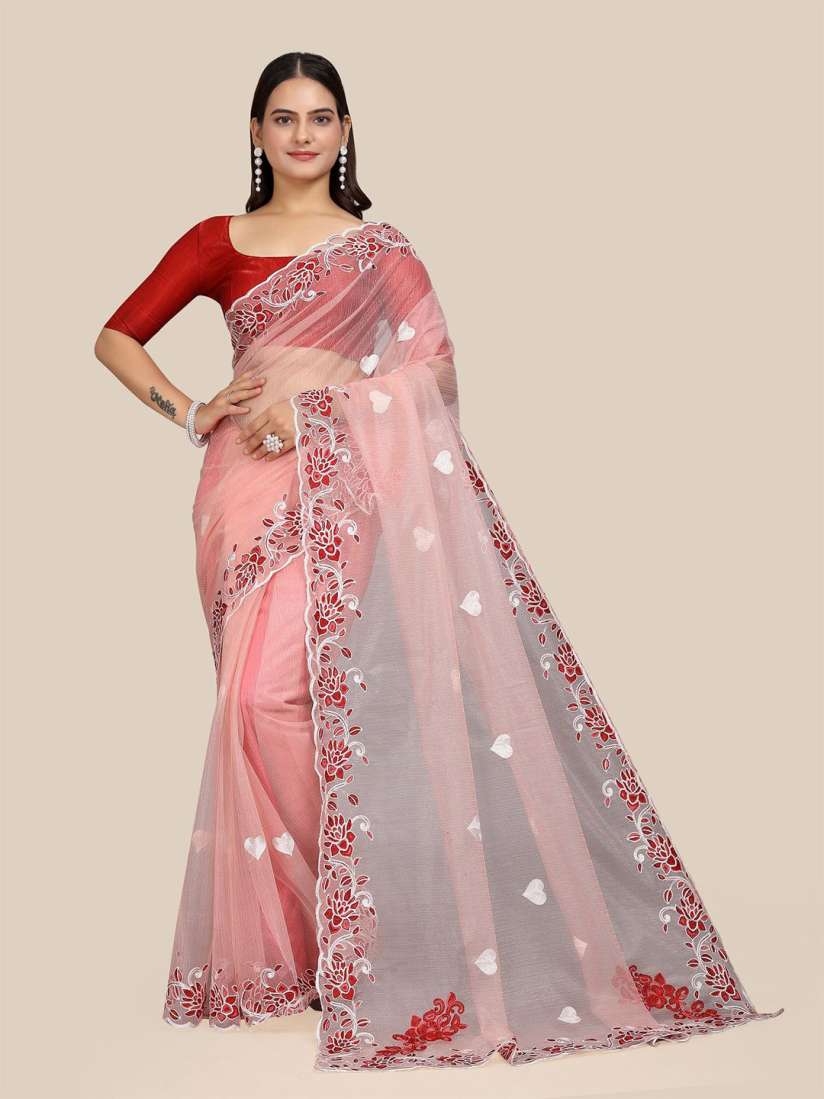 Buy LADY SHOPI Floral Net Saree Sarees for Women 30230992 Myntra