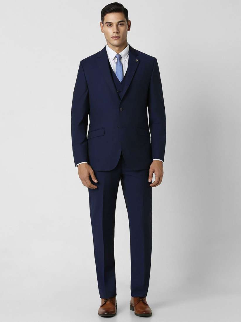 Buy Van Heusen Slim Fit Three Piece Men Formal Suit Suits for Men 30232330 Myntra