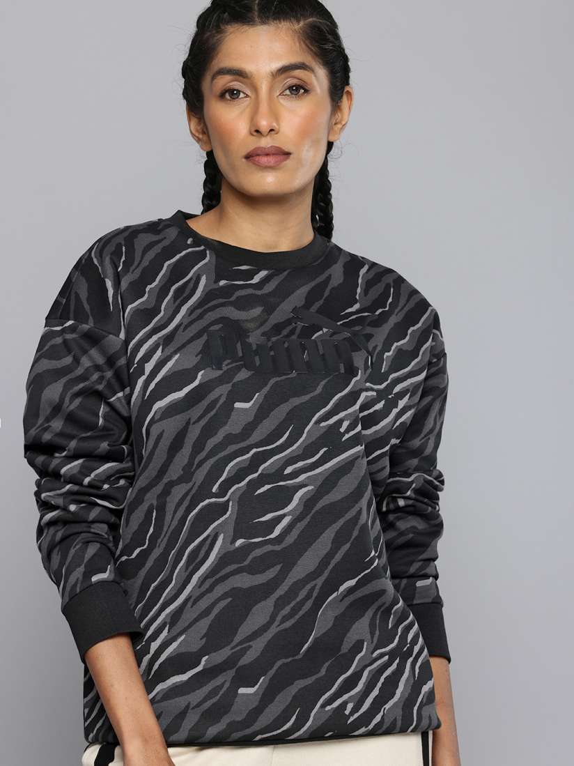 Buy Puma ANIMAL Graphic Printed Relaxed Fit Sweatshirt Sweatshirts for Women 30232806 Myntra