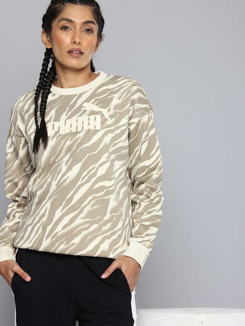 Puma animal print sweatshirt hotsell
