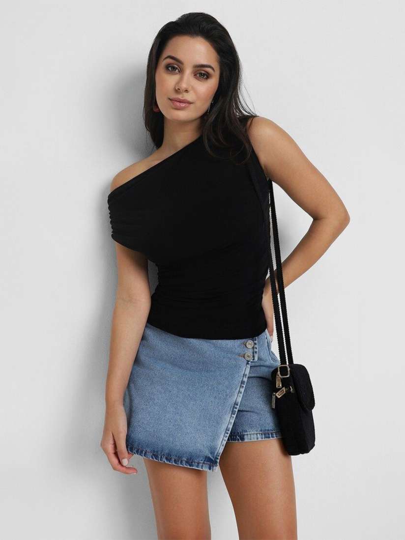 Buy FOREVER 21 One Shoulder Top Tops for Women 30236234 Myntra