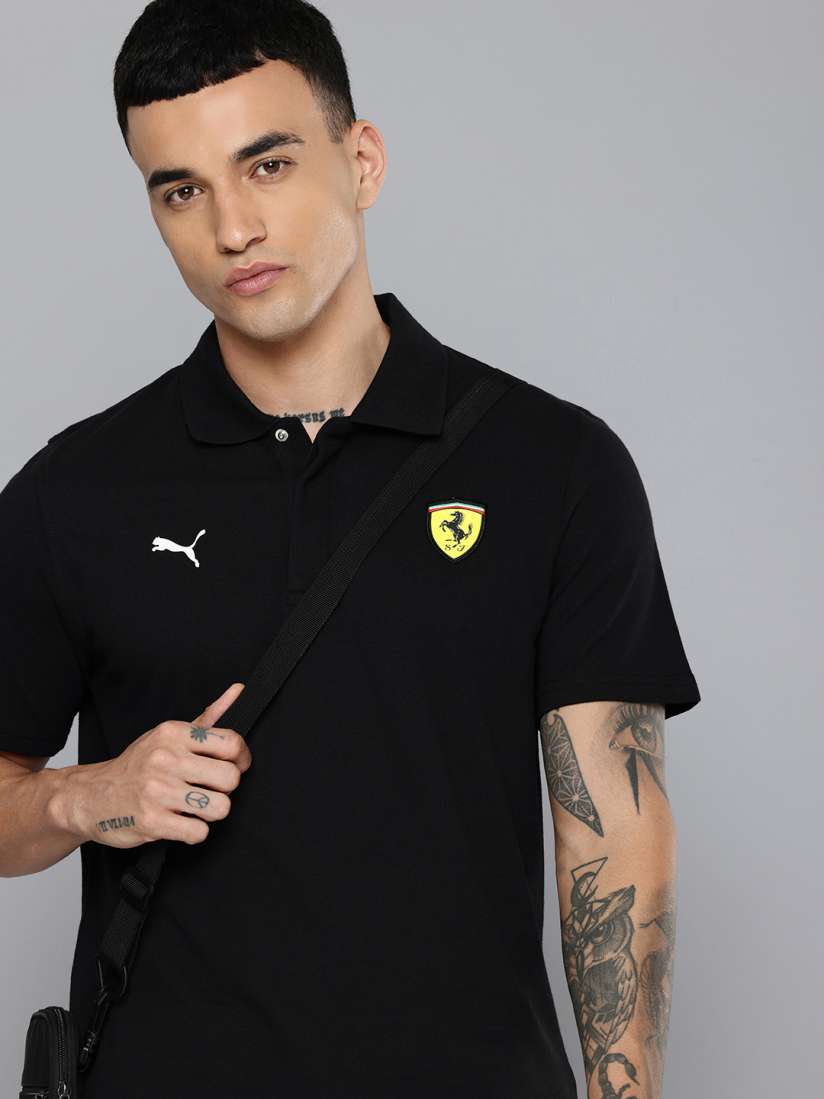 Puma ferrari polo shirt black shop