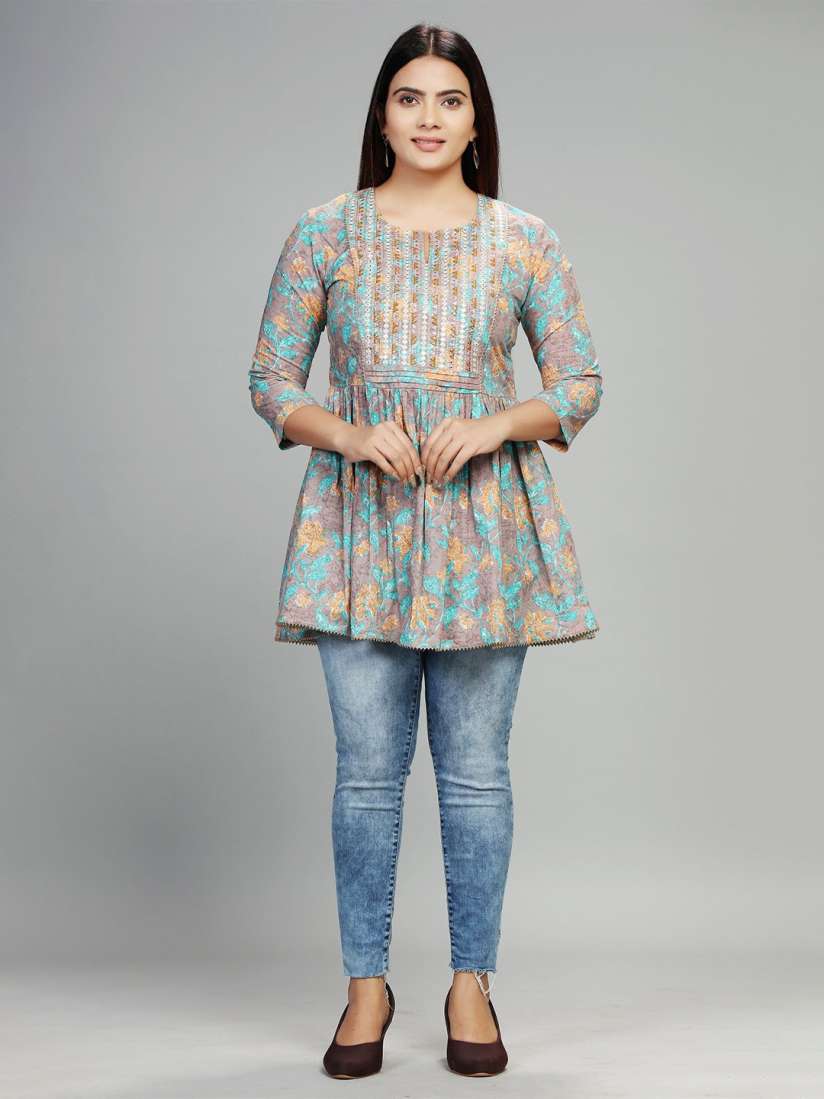 Cotton anarkali kurtis myntra best sale