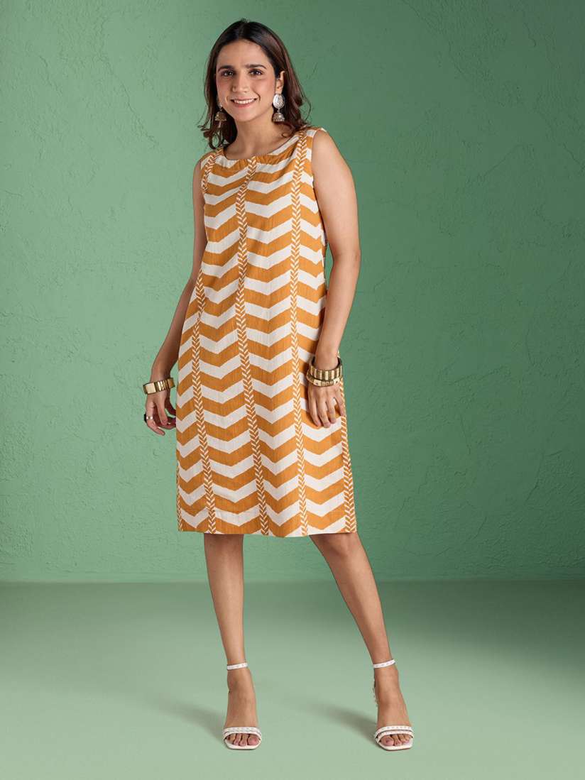 Buy Likha Print Formal A Line Dress Dresses for Women 30241376 Myntra