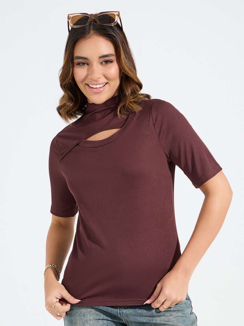 Short Sleeve Knit Top Short Sleeve Knitted Top Green NA-KD