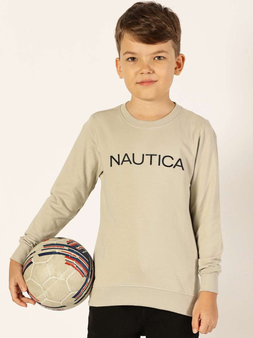 Buy Nautica Boys Typography Printed Round Neck Cotton Sweatshirt Sweatshirts for Boys 30243389 Myntra
