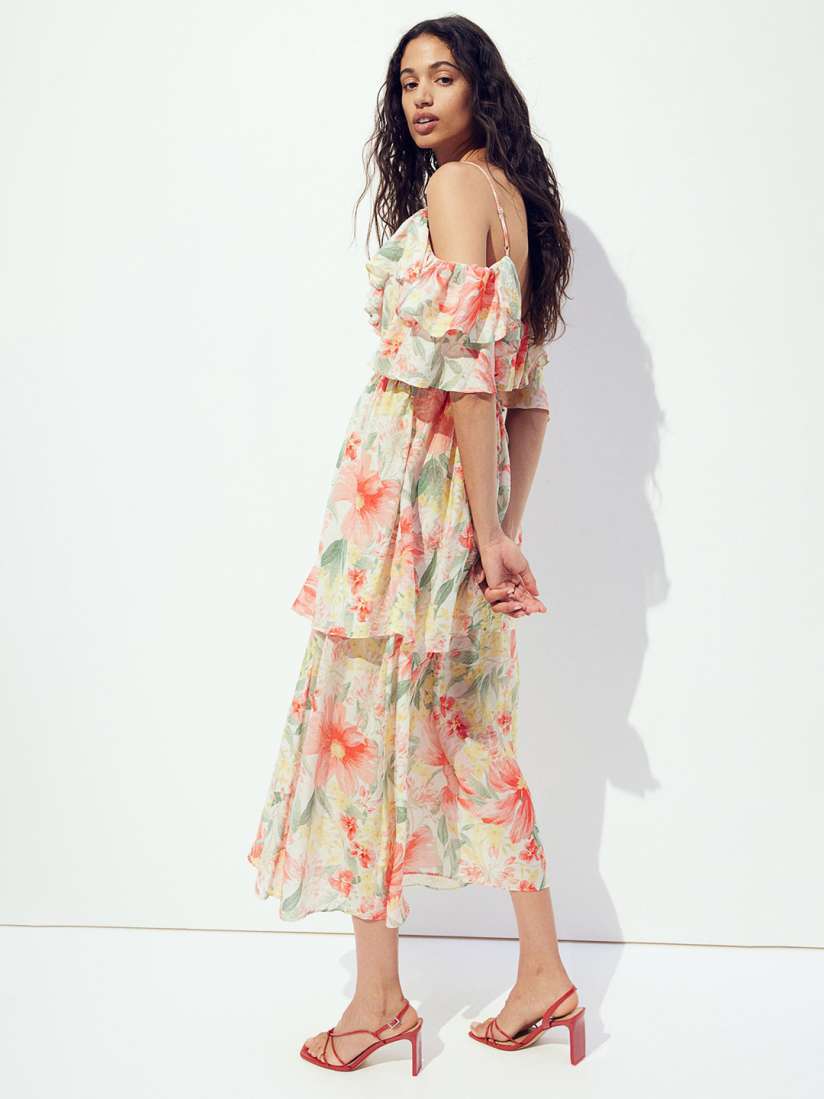 Buy H M Printed Cold Shoulder Dress Dresses for Women 30243845 Myntra