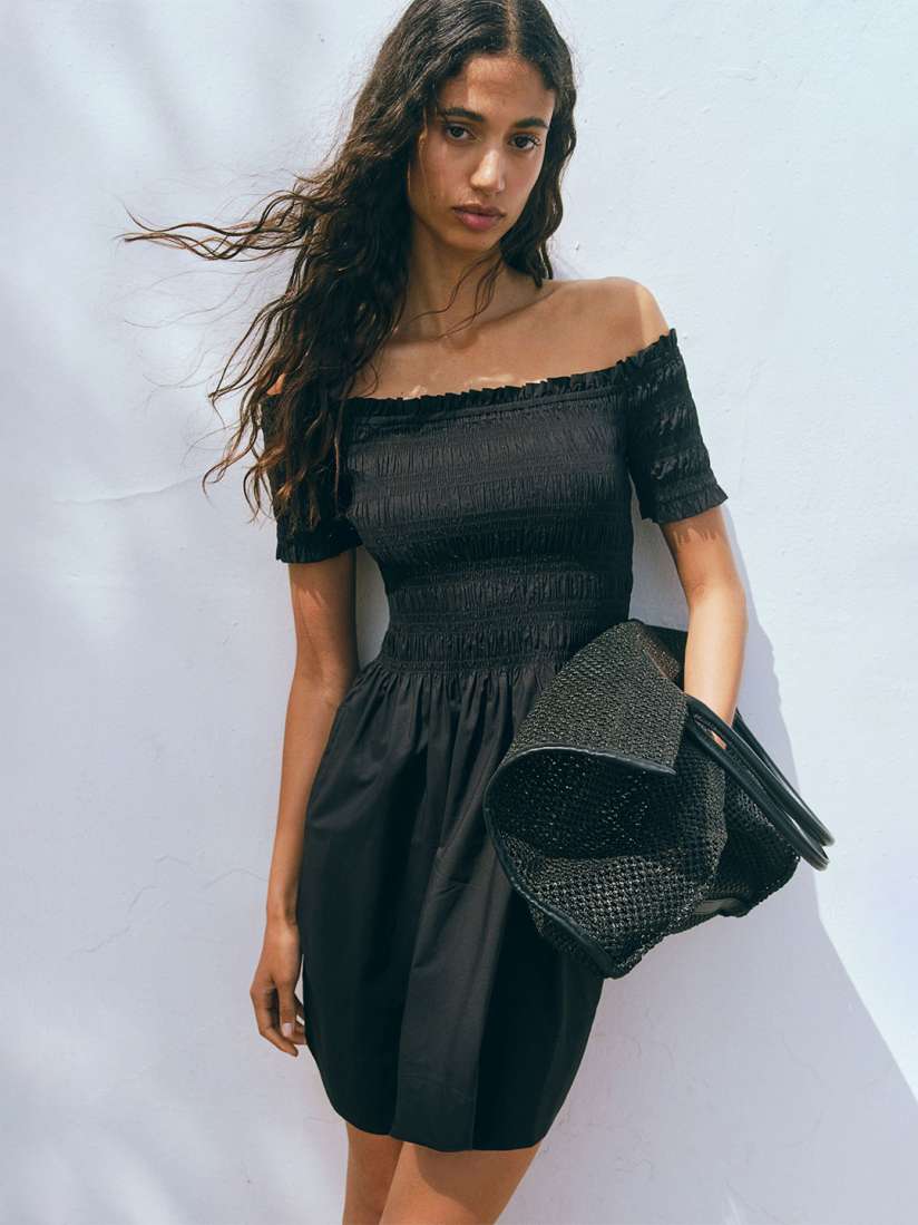 Buy H M Smocked Off The Shoulder Dress Dresses for Women 30243854 Myntra