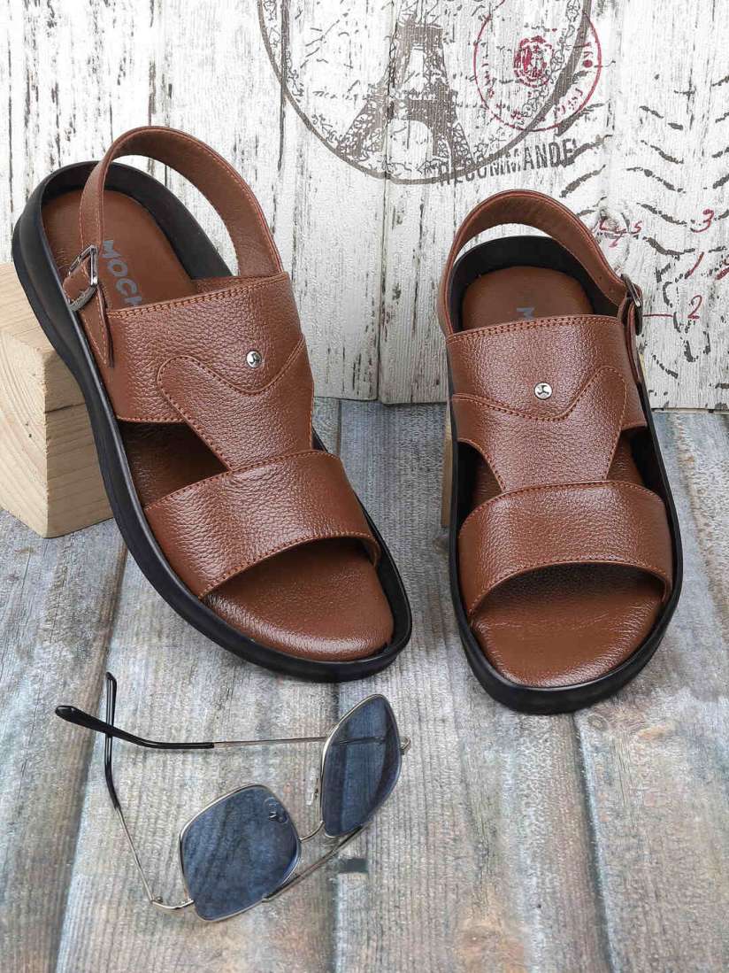 Buy Mochi Men Leather Comfort Sandals Sandals for Men 30244296 Myntra