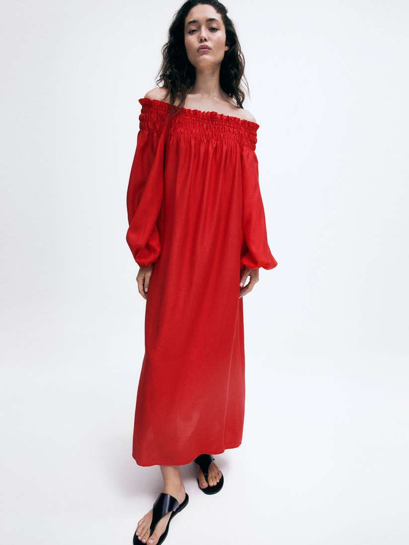 Buy H M Oversized Off The Shoulder Dress Dresses for Women 30244632 Myntra