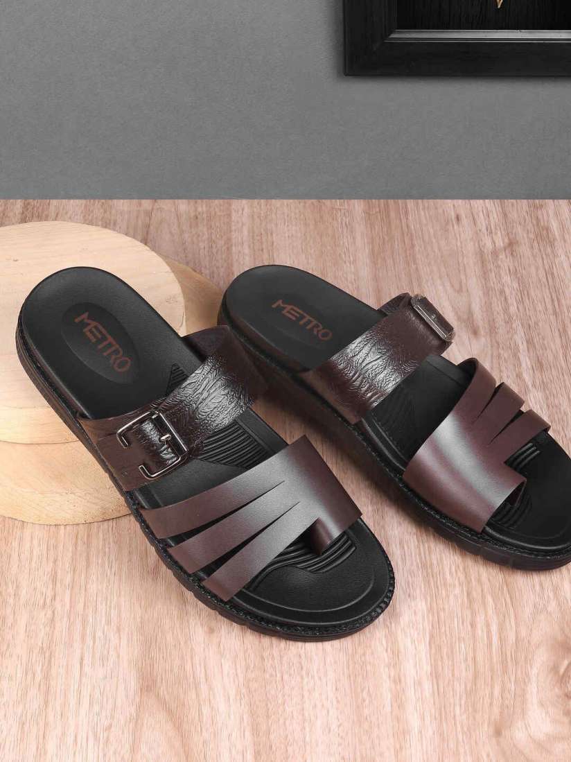 Buy Metro Men Leather Comfort Sandals Sandals for Men 30244841 Myntra