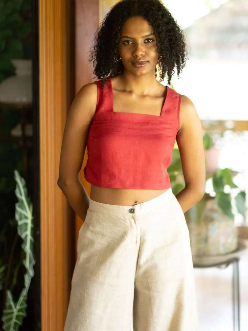 Buy Creatures of Habit Women Solid Square Neck Crop Top Tops for Women 30248806 Myntra