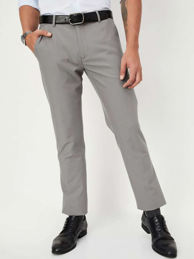Buy max Men Mid Rise Formal Trousers Trousers for Men 30251777 Myntra
