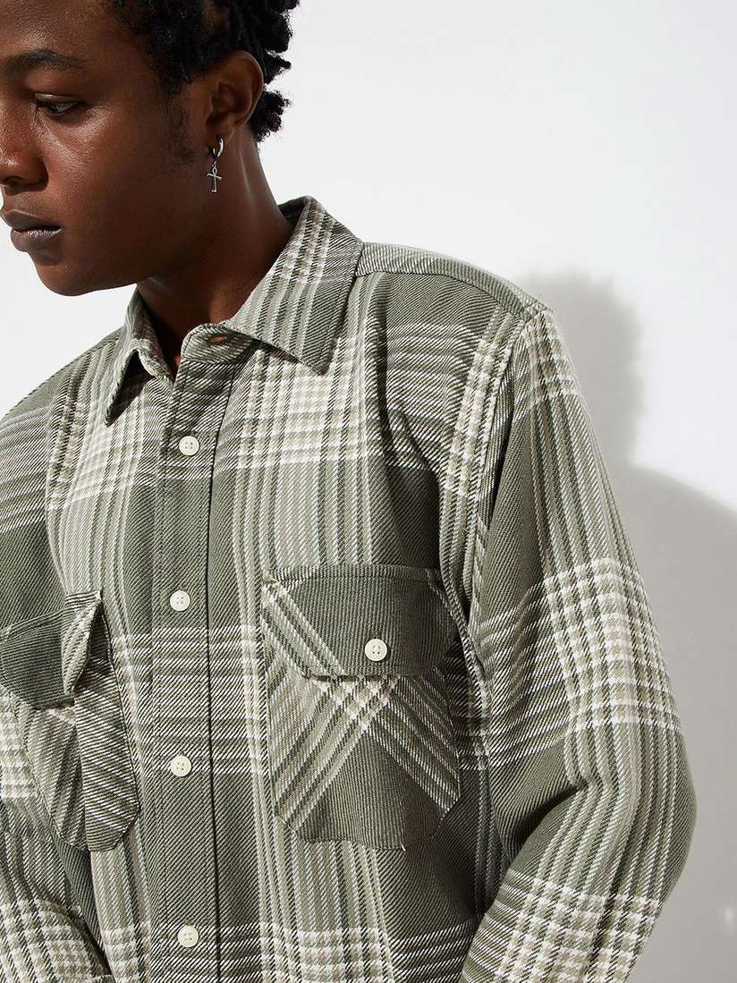 Buy max URB_N Men Oversized Checked Shacket - Shirts for Men 