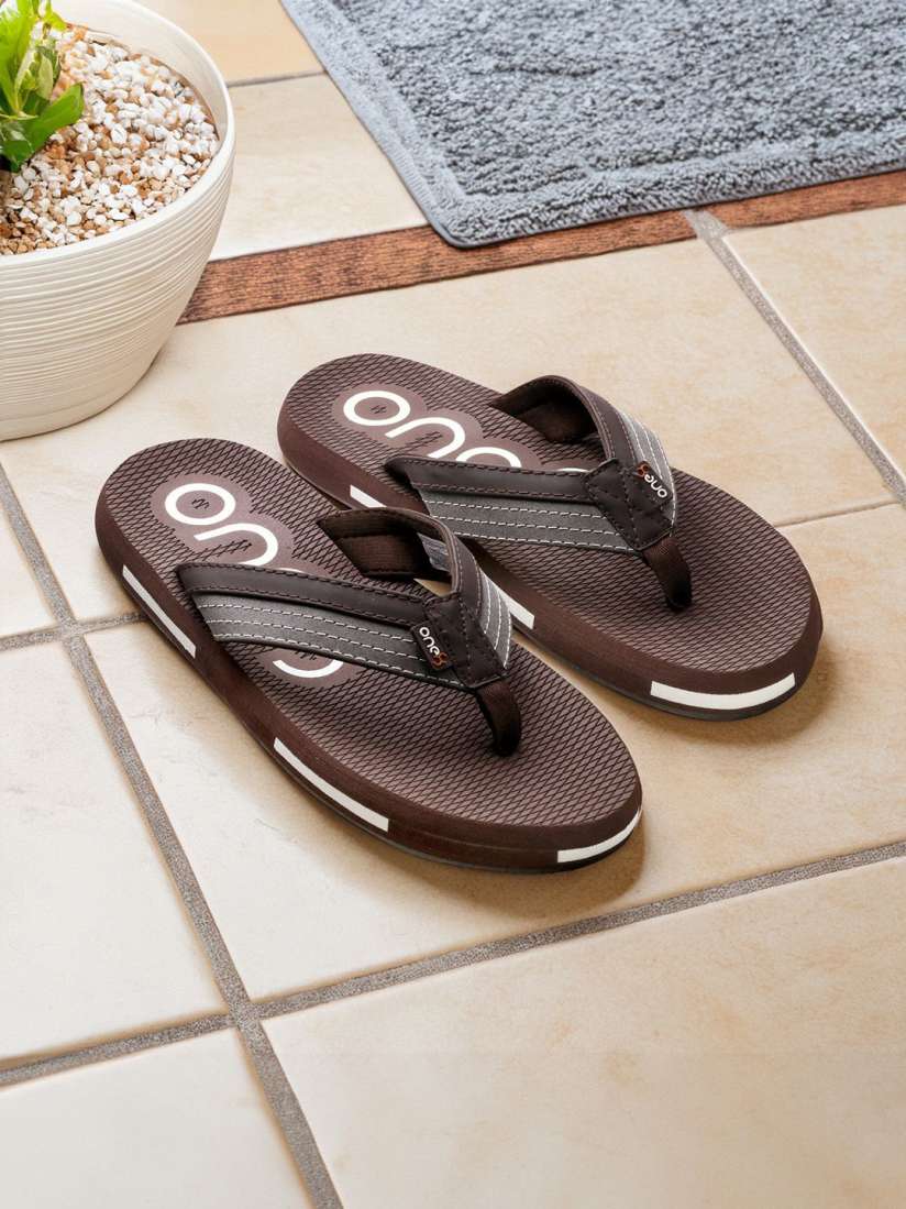 Buy One8 Men Men Anti Skid TPR Sole Comfort Footbed Water Resistant Light Weight Flip Flops Flip Flops for Men 30269018 Myntra