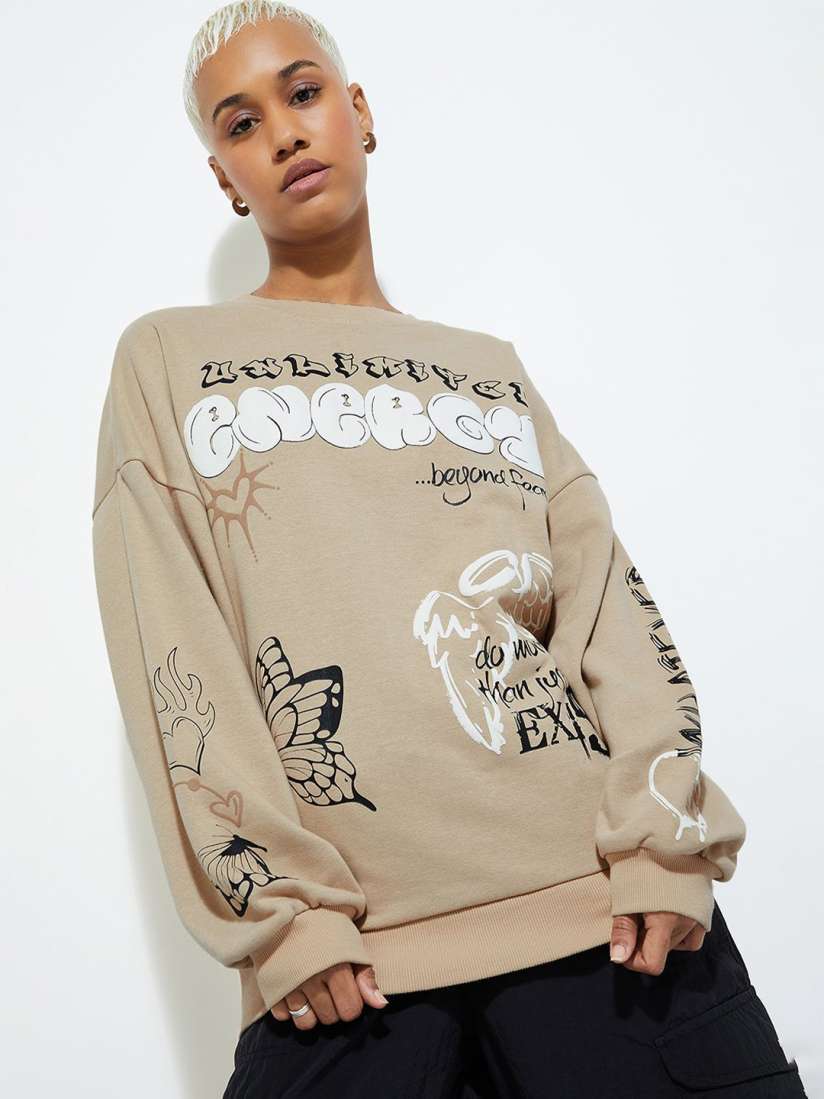 Buy max URB N Women Graphic Printed Sweatshirt Sweatshirts for Women 30271966 Myntra