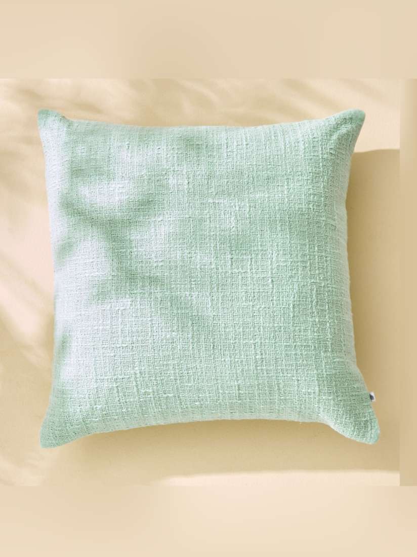 Buy Home Centre Poetry Green Textured Cotton Square Cushion Covers Cushion Covers for Unisex 30273563 Myntra