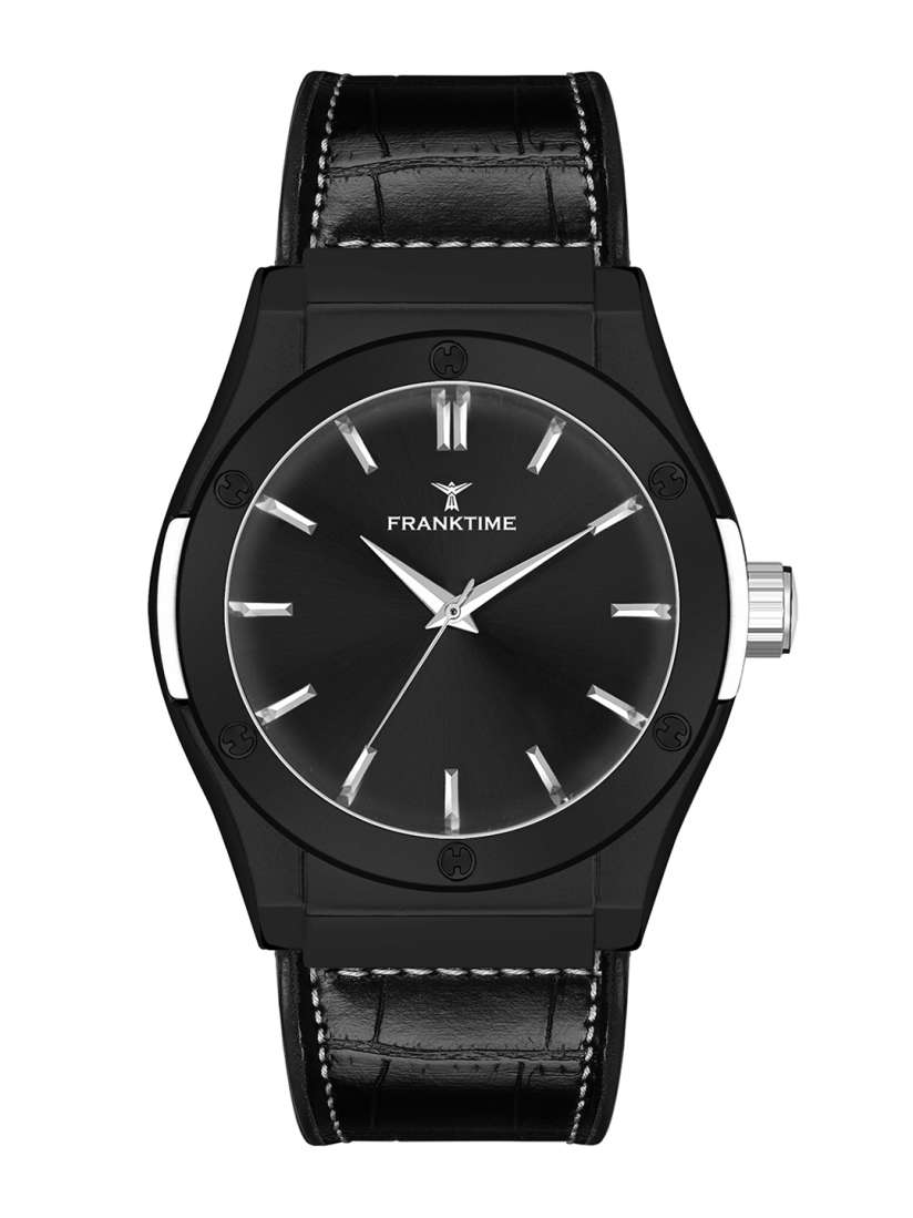 Buy Franktime Men Brass Dial Straps Analogue Watch FT 0038 BLK Watches for Men 30279594 Myntra