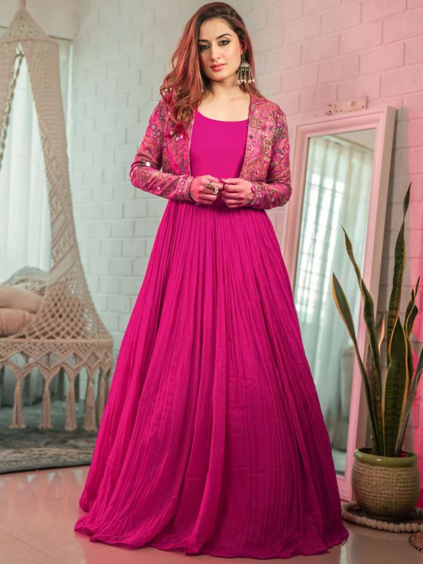 Buy ALIYANA Evening Gown With Embellished Jacket Ethnic Dresses for Women 30280000 Myntra