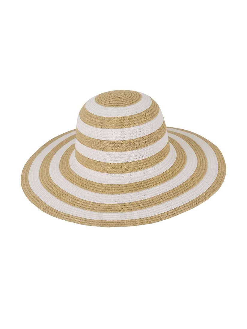 Buy FabSeasons Women White Striped Sun Hat Hat for Women 30281270 Myntra