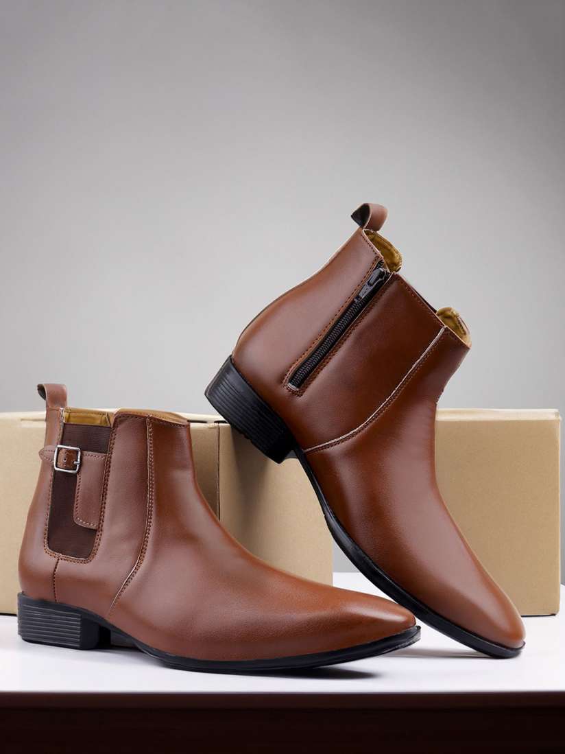 Buy HERE NOW Men Belt Detail Chelsea Boots Boots for Men 30285100 Myntra