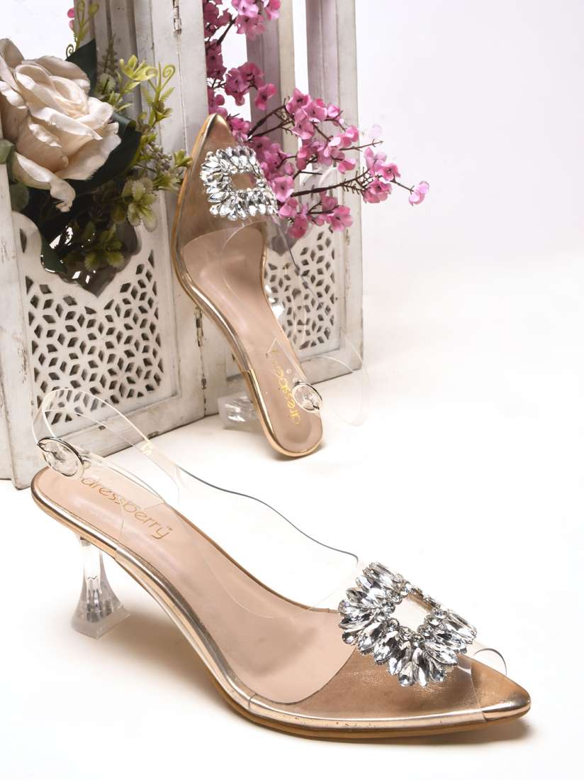 Transparent heels myntra cheap
