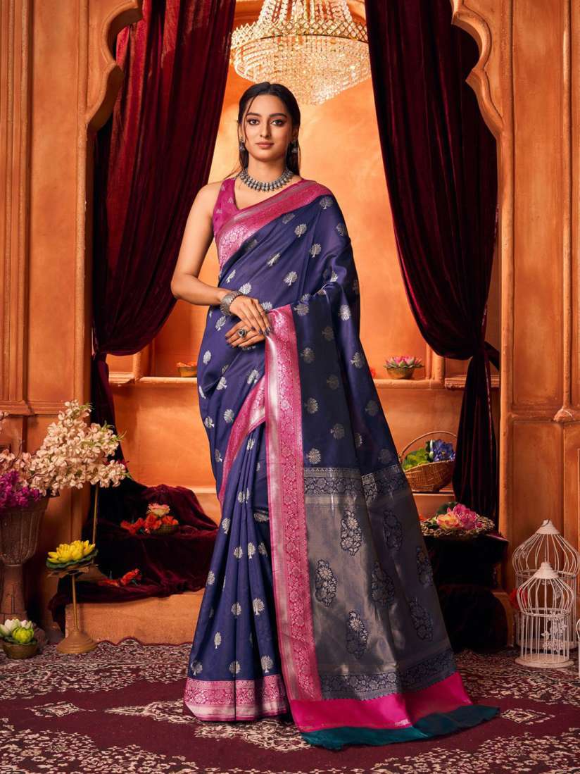 Buy KALINI Woven Design Zari Banarasi Saree Sarees for Women 30289663 Myntra