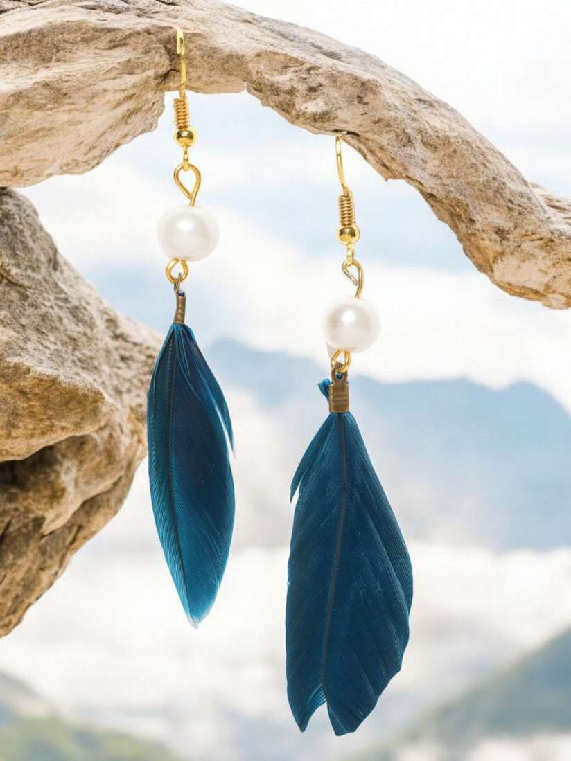 Feather earrings myntra sales