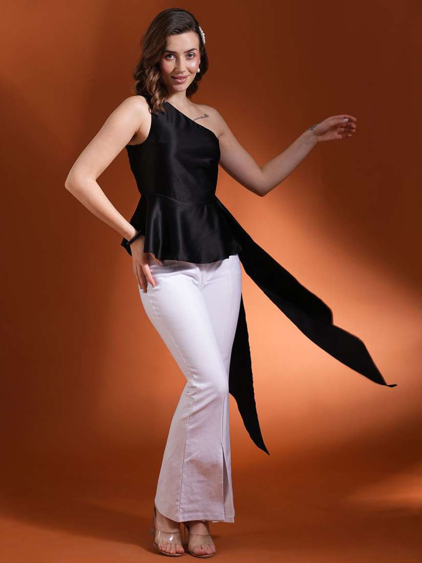 Buy Globus One Shoulder Satin Top Tops for Women 30293869 Myntra