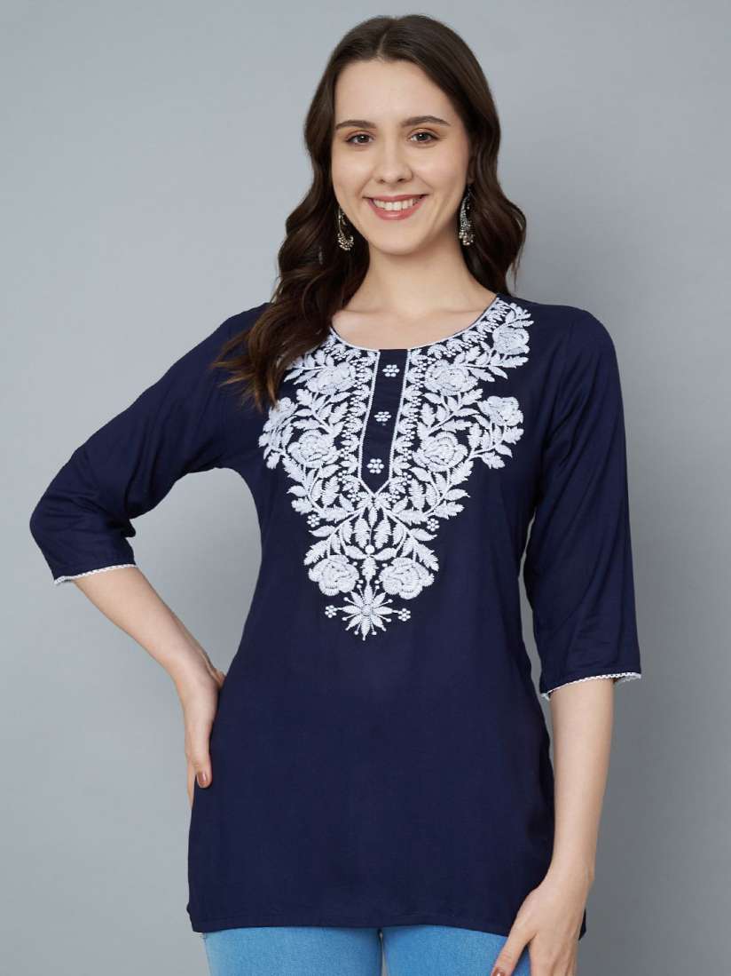 Myntra embroidered kurtis shop