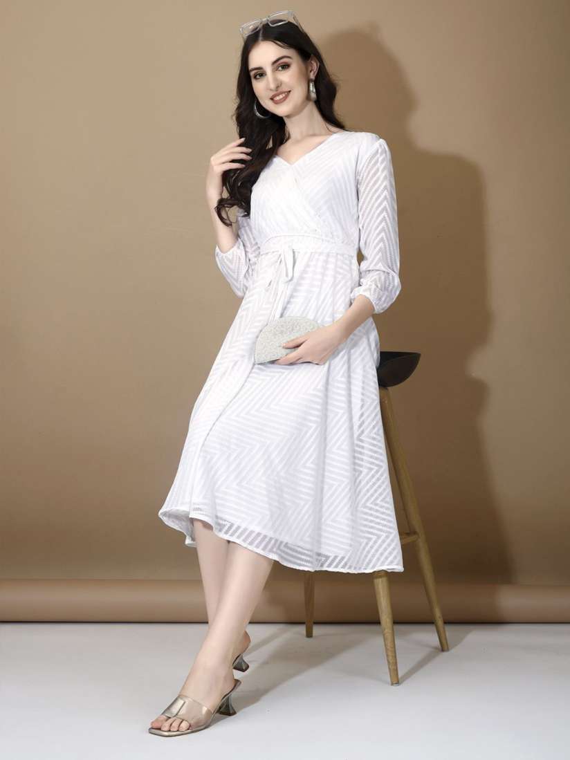 White dress myntra top