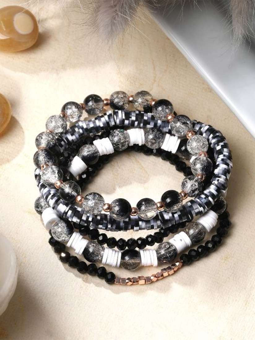 Buy Cierra Silver Plated Beaded Multistrand Bracelet Bracelet for Women 30304557 Myntra