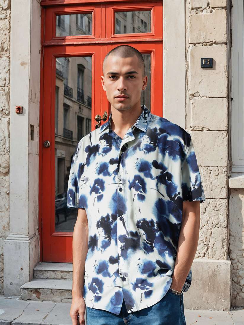 Buy H M Men Relaxed Fit Printed Shirt Shirts for Men 30318420 Myntra