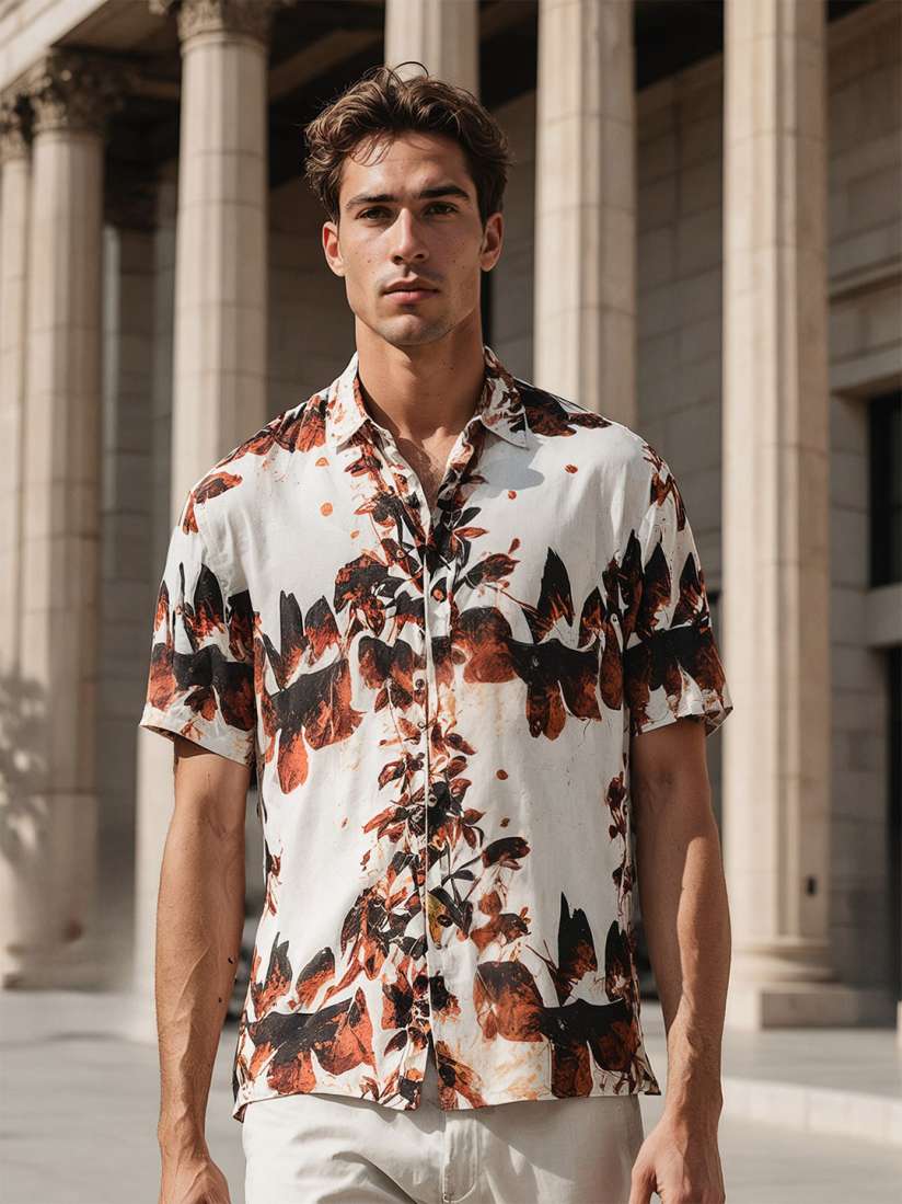 Mens floral dress shirts h&m hotsell