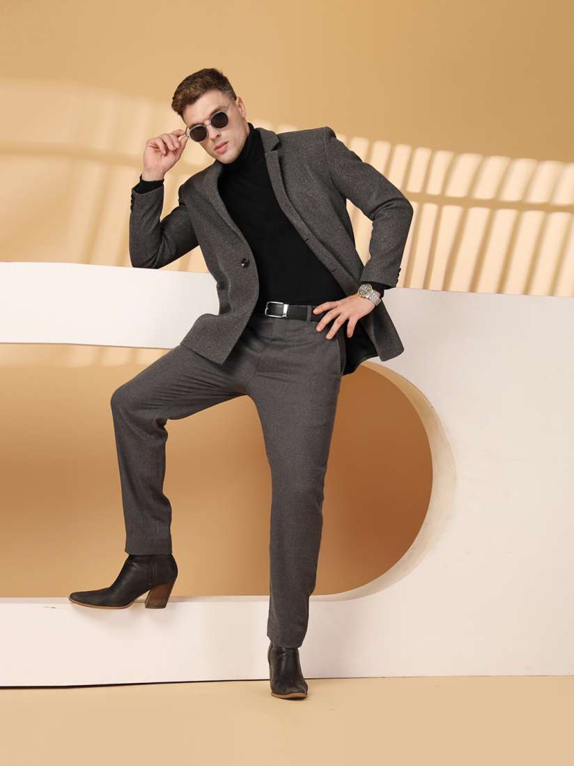 Mens textured overcoat shop