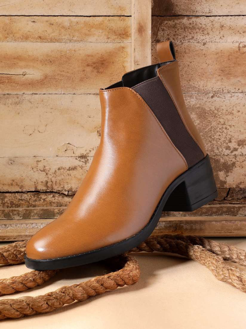 Buy The Roadster Lifestyle Co. Women Block Heel Chelsea Boots Boots for Women 30337020 Myntra