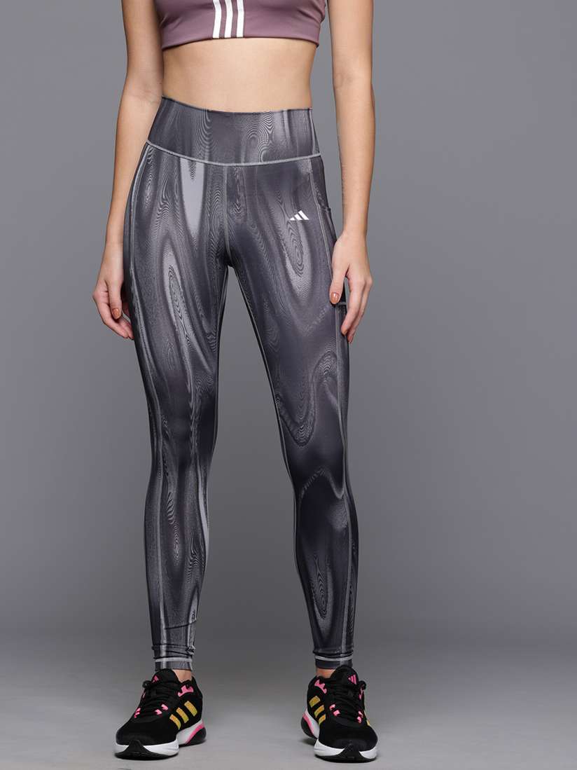 Buy ADIDAS Optimal Full Length Abstract Printed High Rise Training Tights Tights for Women 30380850 Myntra