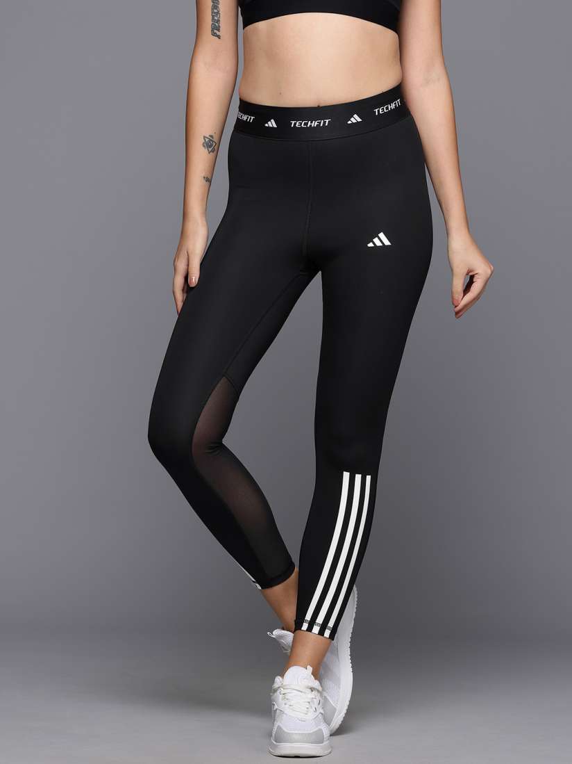 Buy ADIDAS Techfit 3 Stripes 7 8 Length High Rise Training Tights Tights for Women 30380857 Myntra